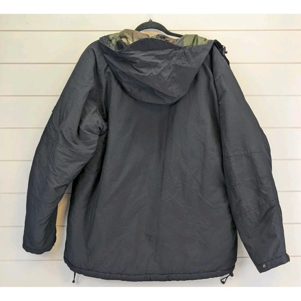 Spiewak Jacket Men Large Black Hooded Camo‎ Lined Gorpcore Utility Tactical Warm